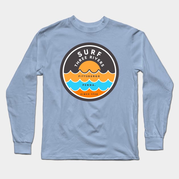 SURF THREE RIVERS Long Sleeve T-Shirt by OldSkoolDesign